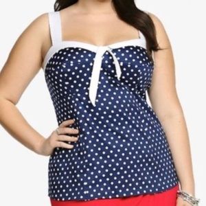 Torrid Retro chic polka dot top